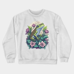 Floral Frog Crewneck Sweatshirt